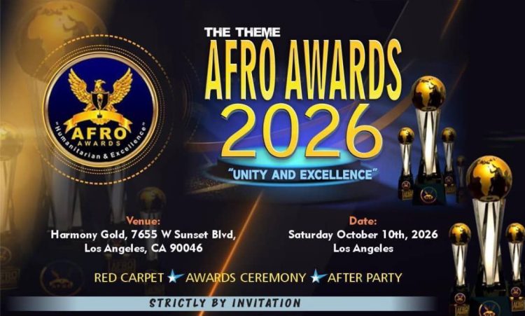 Afro Awards 2026: Saturday October 10, 2026 in Los Angeles, California USA 🇺🇸.